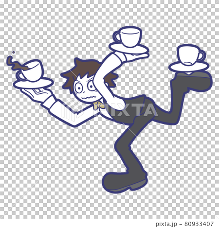 バランスをとるウェイター バランスをとるウェイター 80933407