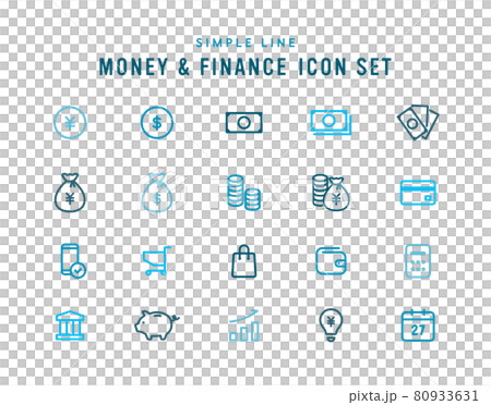 Money and finance icon set Business simple... - Stock Illustration ...
