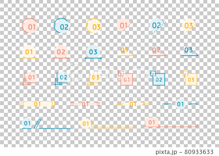 Number frame set Simple number Number illustration Decorative ruled decoration Material Number frame set Simple number Number illustration Decorative ruled decoration Material 80933633