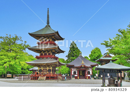 千葉県 成田山新勝寺 三重塔と境内 千葉県 成田山新勝寺 三重塔と境内 80934329