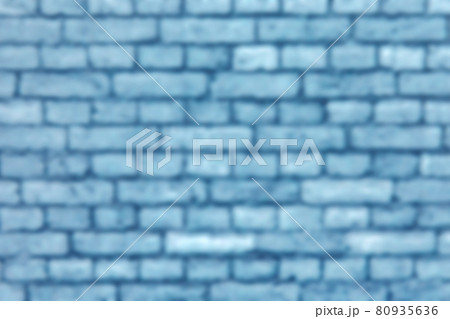 Blurred light blue urban facade brick wall texture background 80935636