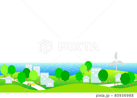 エコでサステナブルな街のフレーム エコでサステナブルな街のフレーム 80936988