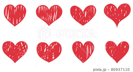 set of doodle hearts isolated on white background. hand drawn of icon love. vector illustration. set of doodle hearts isolated on white background. hand drawn of icon love. vector illustration. 80937110