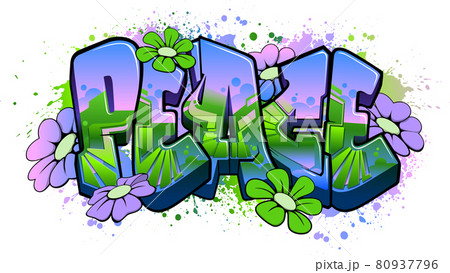 Peace in Graffiti Art 80937796