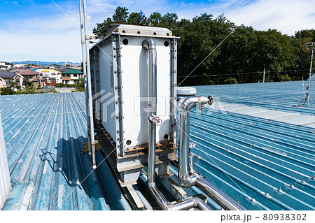 屋内消火栓設備の補助高架水槽　鉄パネルタンク 80938302