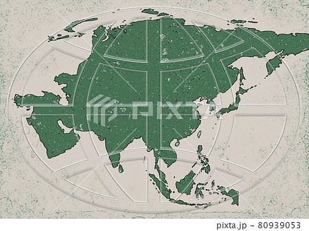 アジア地図7のイラスト素材