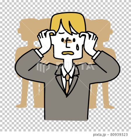 A man in a suit that is worrisome A man in a suit that is worrisome 80939323