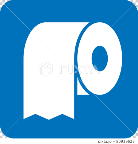 Toilet paper pictogram Toilet paper pictogram 80939628
