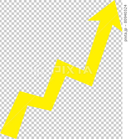 Arrow rising to the right 80940324