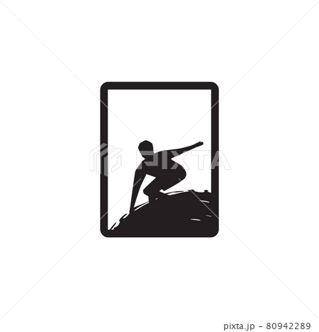 Sea surfer logo design template Sea surfer logo design template 80942289