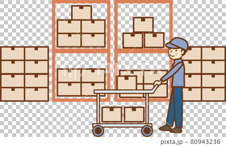 在倉庫工作的人。 80943236