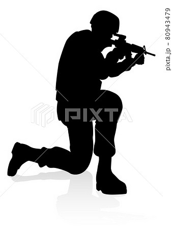 Silhouette Soldier Silhouette Soldier 80943479