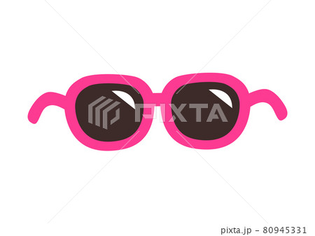 ピンク色のサングラスのベクターアイコンイラストのイラスト素材