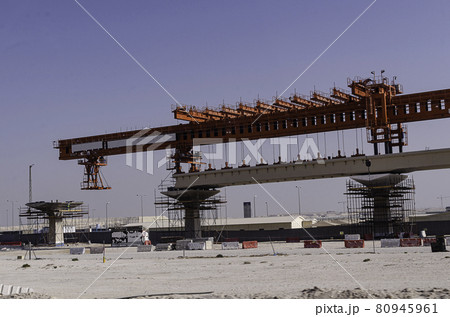 Elevated metro line under construction 80945961