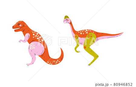 Dinosaur as Prehistoric Creature and Jurassic Predator Vector Set Dinosaur as Prehistoric Creature and Jurassic Predator Vector Set 80946852