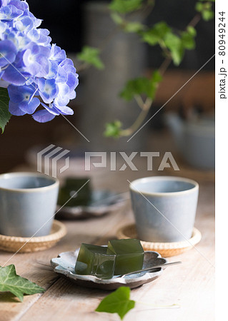 抹茶のわらび餅 抹茶のわらび餅 80949244