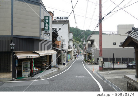 山梨県　身延山久遠寺　門前の街並み 80950374