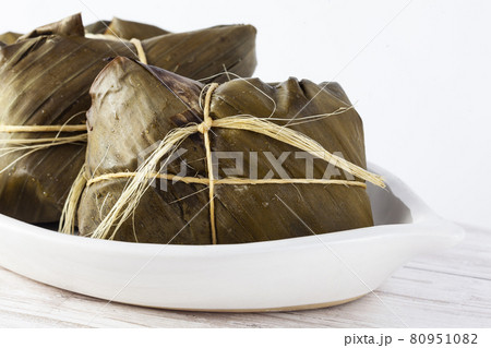 Traditional dish from the city of Popayan in Colombia called tamales de pipian 80951082