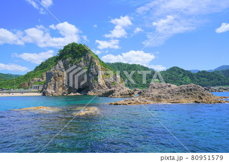 笹川流れ、村上市、新潟県、日本 笹川流れ、村上市、新潟県、日本 80951579