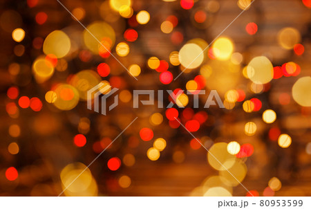 Holiday, beautiful shiny Christmas lights, glowing magic bokeh. 80953599