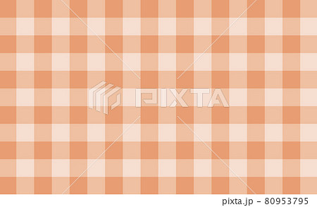 オレンジ色のチェック柄の背景 のイラスト素材