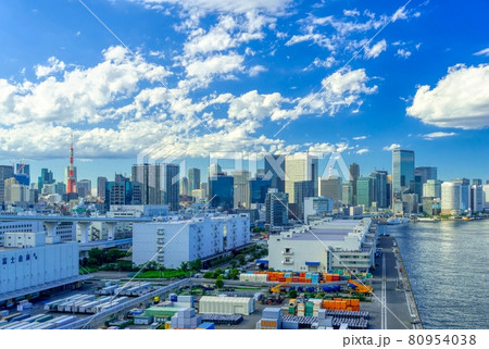 東京風景 2021年夏 芝浦埠頭と汐留・浜松町 東京風景 2021年夏 芝浦埠頭と汐留・浜松町 80954038