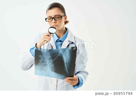 female doctor in white coats professional treatment health laboratory 80955798