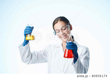 female doctor laboratory research science professional 80956174
