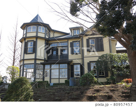 横浜市中区の山手イタリア山庭園にある外交官の家(北側の外観/塔屋) 横浜市中区の山手イタリア山庭園にある外交官の家(北側の外観/塔屋) 80957457