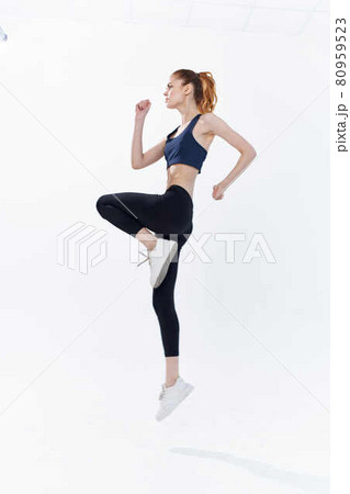 sportive woman jogging exercise active workout energy 80959523