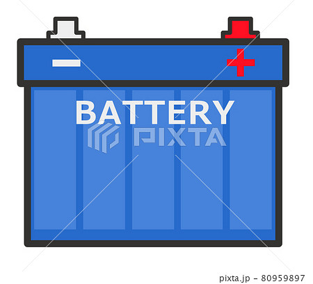 電池を蓄電するバッテリーのイラスト 80959897