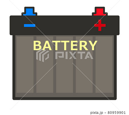 電池を蓄電するバッテリーのイラスト 80959901
