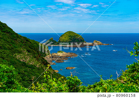 佐多岬から枇榔島（ビロウ島）を望む 80960158