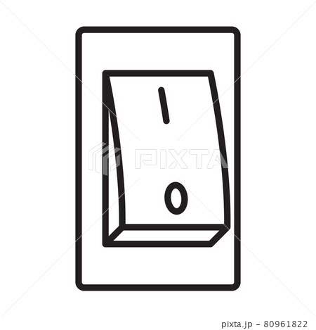 Electric switch outline icon vector. Power off - Stock Illustration  [80961822] - PIXTA