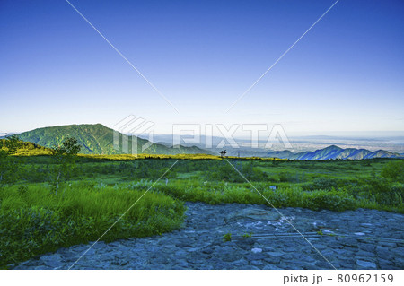 早朝の弥陀ヶ原から富山平野を望む 80962159