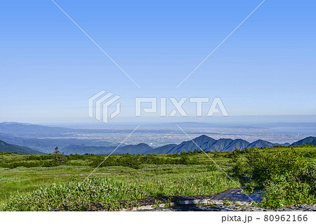 早朝の弥陀ヶ原から富山平野を望む 80962166