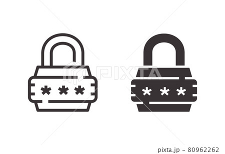 Code lock icon on white background. Vector illustration. 80962262