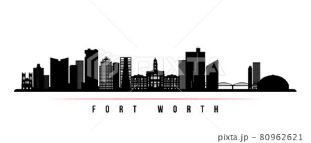 Fort Worth skyline horizontal banner. Fort Worth skyline horizontal banner. 80962621