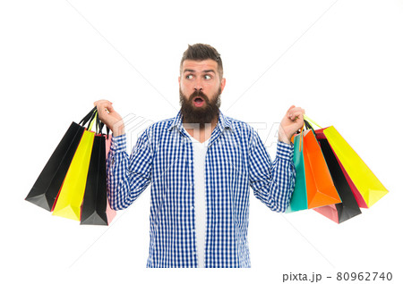 Choosing the best. Black Friday. Cyber Monday. Bearded  80962740