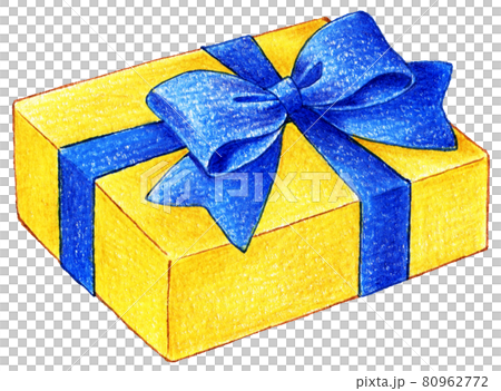 Pencil Drawing Gift Box Bow Stock Illustrations, Cliparts and