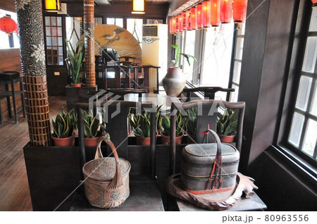 台湾、九份、豎崎路の茶芸館、九戸茶語店内 台湾、九份、豎崎路の茶芸館、九戸茶語店内 80963556