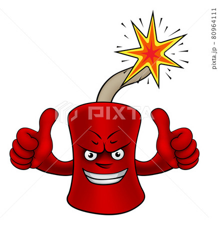 Firecracker Dynamite Cartoon Firework Mascot Firecracker Dynamite Cartoon Firework Mascot 80964111