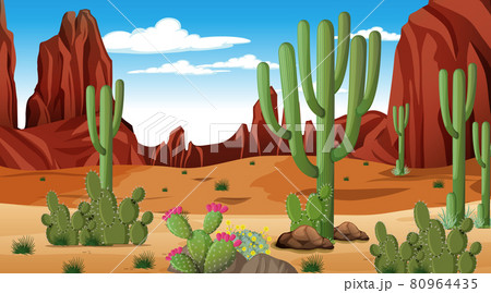Desert forest landscape at daytime scene Desert forest landscape at daytime scene 80964435