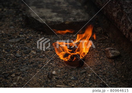 松本の盆　かんば焚き 80964615