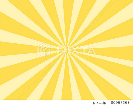 黄色い集中線のイラスト(中央) 黄色い集中線のイラスト(中央) 80967563