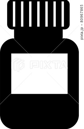 ボトル・瓶のイラスト(シルエット) ボトル・瓶のイラスト(シルエット) 80967865