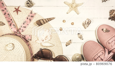 Summer vacation relaxation background 80969076