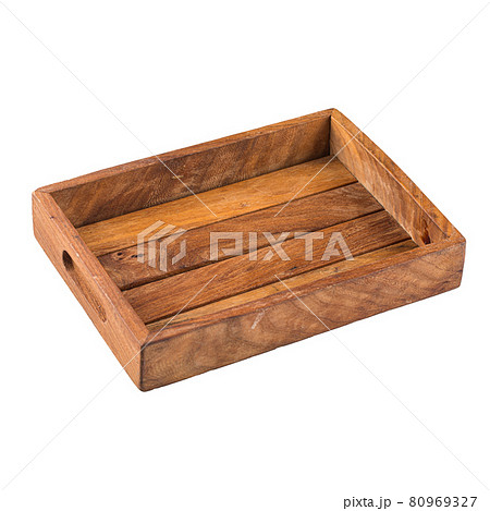 Wooden vintage dark brown serving tray 80969327