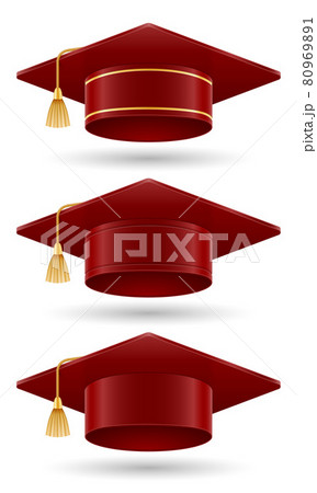 university college and academy graduate hat vector illustration 80969891