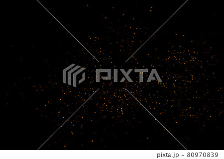 Golden abstract bokeh on black background. Golden abstract bokeh on black background. 80970839